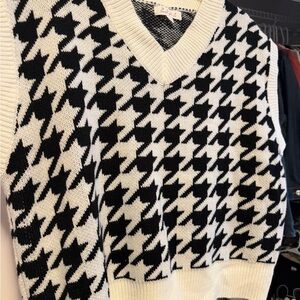 Black and White Sweater Vest